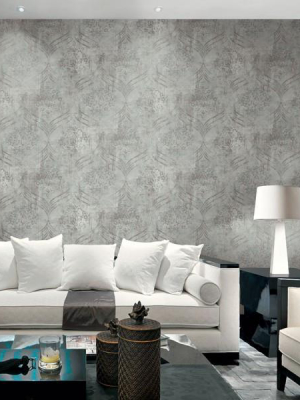 Brilliant Ogee Wallpaper In Grey And Teal By Seabrook Wallcoverings