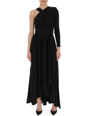 Givenchy Asymmetric Draped Maxi Dress