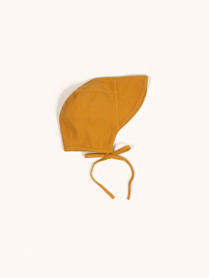 Noble Organic Brimmed Bonnet In Turmeric