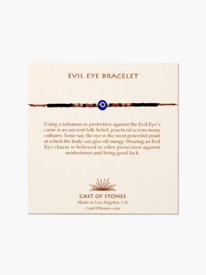 Cast Of Stones Evil Eye Bracelet In Cobalt And Red