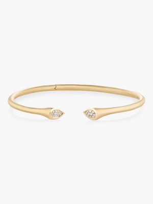 Whirl Clustered Diamond Bangle