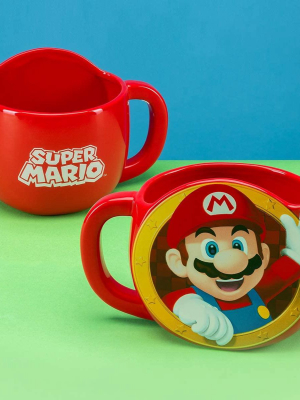 Paladone Products Ltd. Super Mario Oversized 20oz Shaped Ceramic Coffee Mug