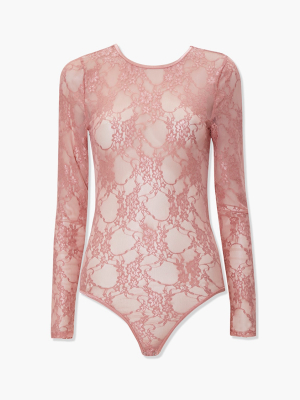 Sheer Floral Lace Bodysuit