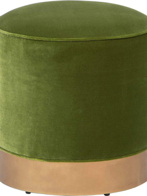 Gigi Swivel Ottoman, Olive Green