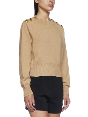 Moschino Teddy Buttoned Knit Jumper