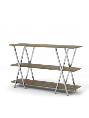 Seto 3 Shelf Console Table Dark Oak - Homes: Inside + Out