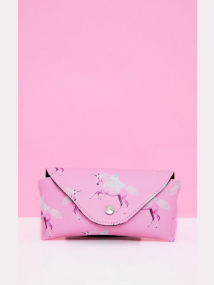 Prettylittlething Unicorn Pink Sunglasses Case