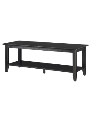 American Heritage Coffee Table With Shelf - Convenience Concepts