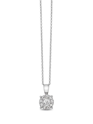 Effy Bouquet 14k White Gold Diamond Cluster Pendant, 0.47 Tcw