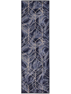 Axiom Ebb Rug Runner - Indigo