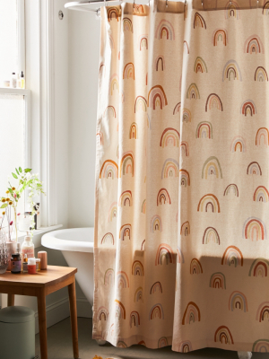 Painterly Rainbows Shower Curtain