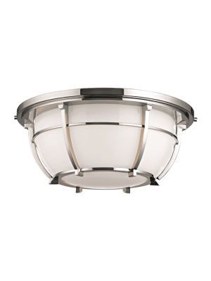 Conrad 3 Light Flush Mount Polished Nickel