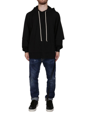 Rick Owens Drkshdw Panelled Hoodie