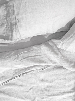 Simple Linen Bedding - White
