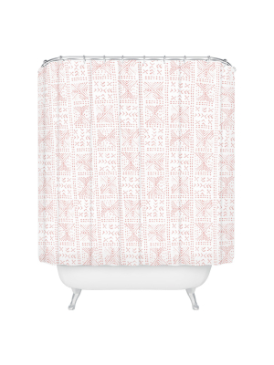 Mosaic Shower Curtain Pink - Deny Designs