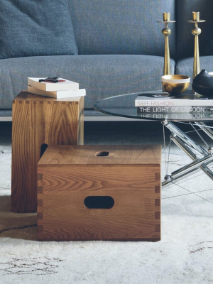 Lc14 Tabouret Large Low Table In Chestnut By Cassina