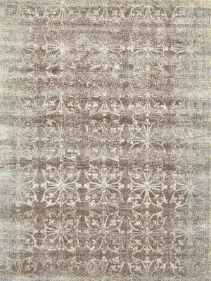 Feizy Fiona Distressed Ornamental Rug - Available In 5 Sizes - Gray & Rose Brown