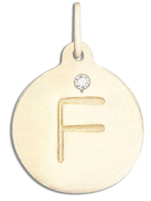 "f" Alphabet Charm With Diamond