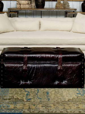 Laramie Leather Trunk Bench