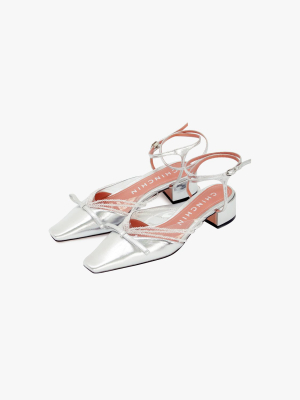 Crystal Chain Pvc Leather Sandals