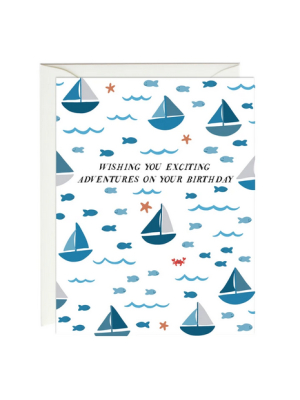 Birthday Sailboat Adventures Card - Pw5