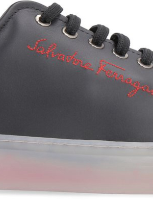 Salvatore Ferragamo Logo Embroidered Low-top Sneakers