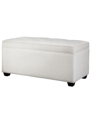 Roma Tufted End Of Bed Storage Ottoman Oyster - Dorel Living