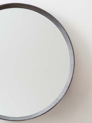 Faux Shagreen Cool Gray Mirror