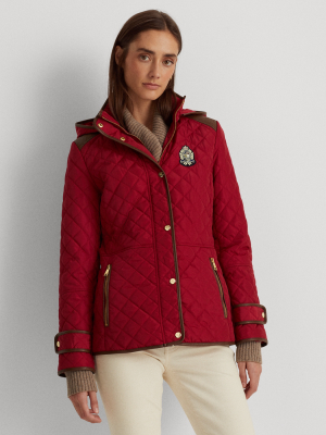 Crest-patch Quilted Jacket