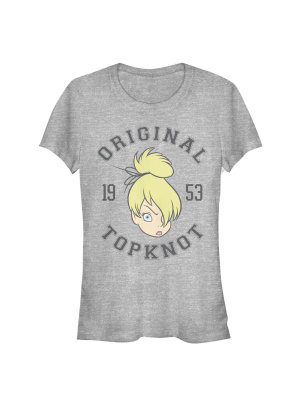 Junior's Peter Pan Tinker Bell Topknot T-shirt