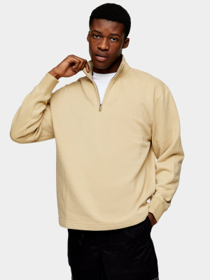 Stone 1/4 Zip Sweatshirt