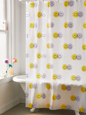 Happy Face Peva Shower Curtain