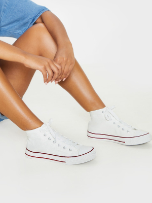 White High Top Canvas Sneakers