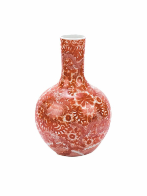 Dragon Globular Vase In Two Colors