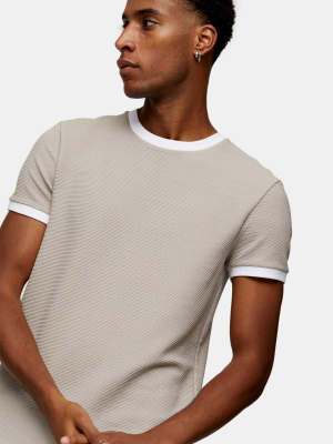 Stone Textured Ringer T-shirt