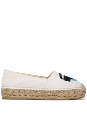 Chiara Ferragni Beaded Eye Motif Espadrilles