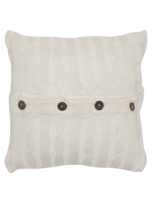 18"x18" Sweater Knit Square Throw Pillow - Rizzy Home