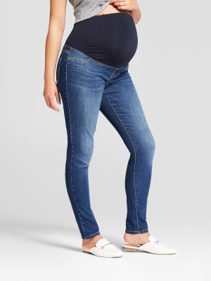 Maternity Crossover Panel Jeggings - Isabel Maternity By Ingrid & Isabel™ Dark Wash