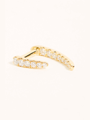 Short Talon Diamond Threader Single Earring