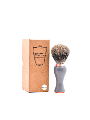 Gray And Rose Gold Badger Bristle Brush