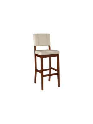 Milano Padded Barstool Upholstered Seat & Back - Linon