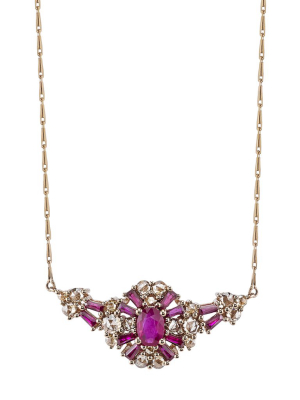 Ruby Isabel Vintage Pendant Necklace - Rose Gold