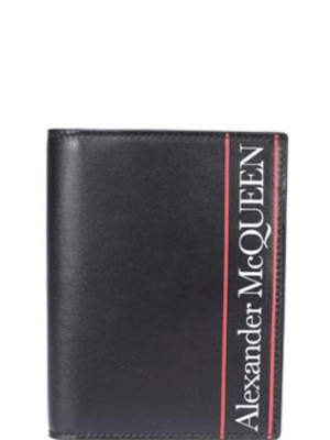 Alexander Mcqueen Logo Print Bifold Passport Holder