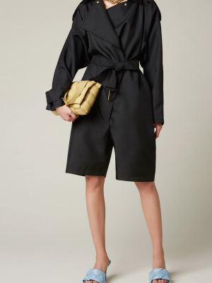 Belted Gabardine Jumpsuit