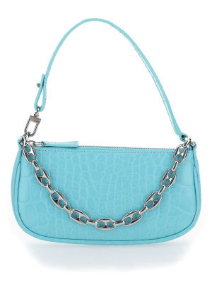 By Far Mini Rachel Embossed Shoulder Bag