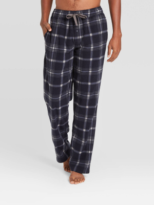 Men's Plaid Microfleece Pajama Pants - Goodfellow & Co™ Blue