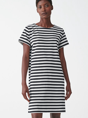 Striped Cotton T-shirt Dress