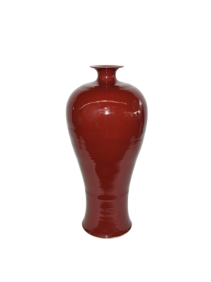 Oxblood Red Prunus Vase