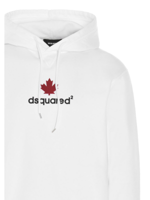 Dsquared2 Maple Leaf Logo Print Hoodie