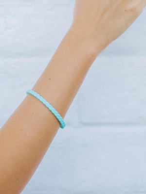 Weave Stackable Silicone Bracelet - Turquoise